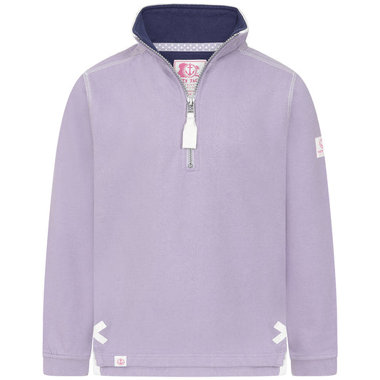 LJ3C - Girl's 1/4 Zip Sweatshirt - Lilac